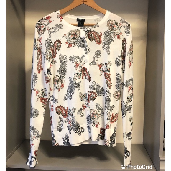 Ann Taylor Sweaters - Ann Taylor Paisley Cardigan-Size Medium